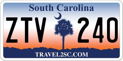SC license plate ZTV240