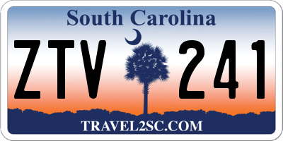 SC license plate ZTV241