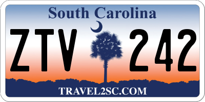 SC license plate ZTV242