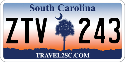 SC license plate ZTV243