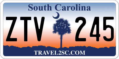 SC license plate ZTV245