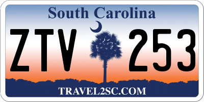 SC license plate ZTV253