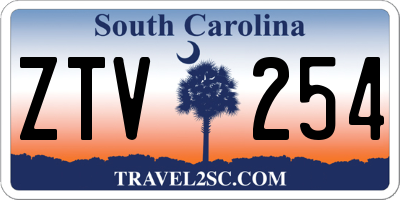SC license plate ZTV254