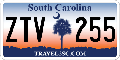 SC license plate ZTV255