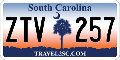SC license plate ZTV257