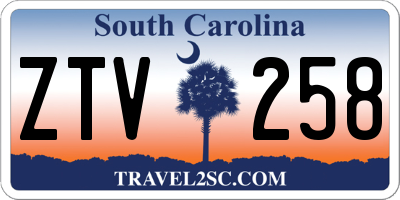 SC license plate ZTV258