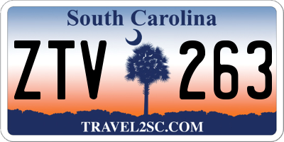 SC license plate ZTV263
