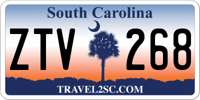 SC license plate ZTV268