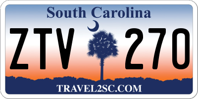 SC license plate ZTV270