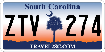 SC license plate ZTV274
