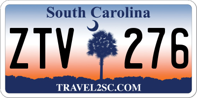 SC license plate ZTV276