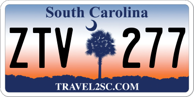 SC license plate ZTV277