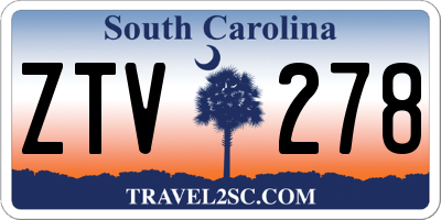 SC license plate ZTV278