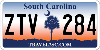 SC license plate ZTV284