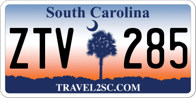 SC license plate ZTV285