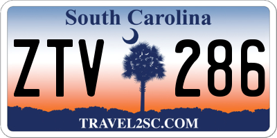 SC license plate ZTV286