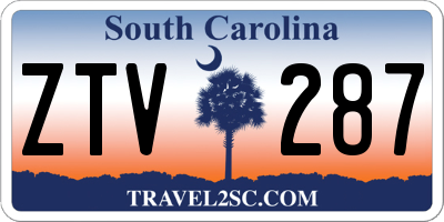 SC license plate ZTV287