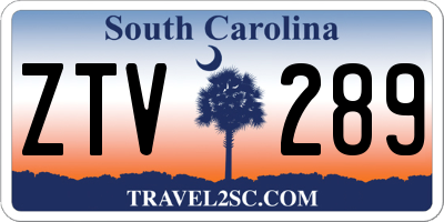 SC license plate ZTV289
