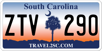SC license plate ZTV290