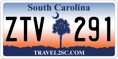 SC license plate ZTV291