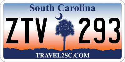 SC license plate ZTV293