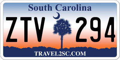 SC license plate ZTV294
