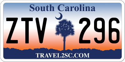 SC license plate ZTV296