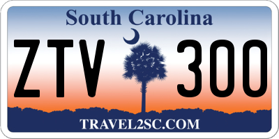 SC license plate ZTV300