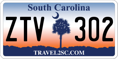 SC license plate ZTV302