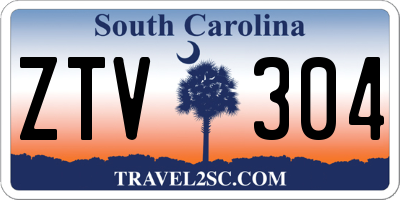 SC license plate ZTV304