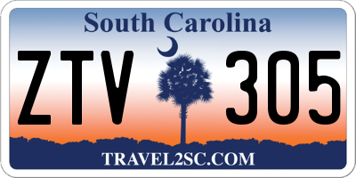 SC license plate ZTV305