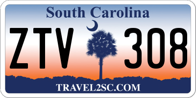 SC license plate ZTV308