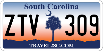 SC license plate ZTV309