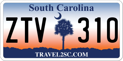 SC license plate ZTV310