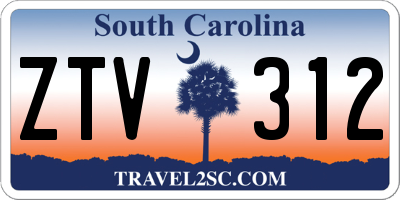 SC license plate ZTV312