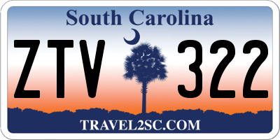 SC license plate ZTV322