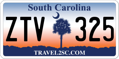 SC license plate ZTV325