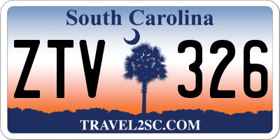 SC license plate ZTV326