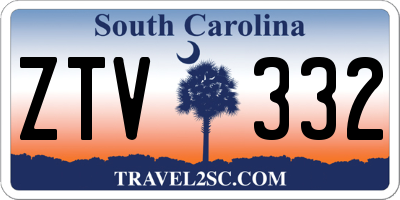 SC license plate ZTV332