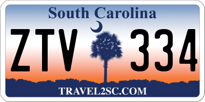 SC license plate ZTV334