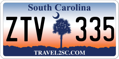SC license plate ZTV335