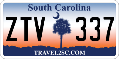 SC license plate ZTV337