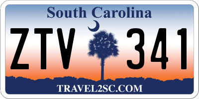 SC license plate ZTV341
