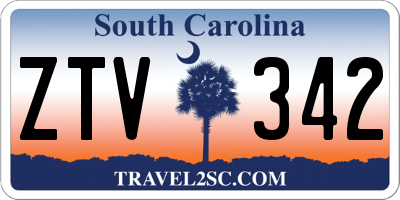 SC license plate ZTV342