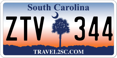 SC license plate ZTV344