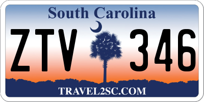 SC license plate ZTV346