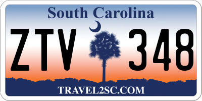 SC license plate ZTV348