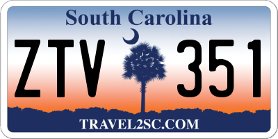 SC license plate ZTV351