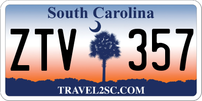 SC license plate ZTV357
