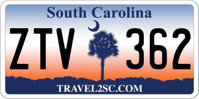 SC license plate ZTV362